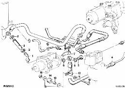 HYDRO STEERING-OIL PIPES diagram for BMW 7 Series E23 728