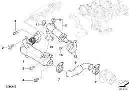 Abgasschadstoff-Reduzierung-Kühlung diagram for BMW X3 E83 2.0d