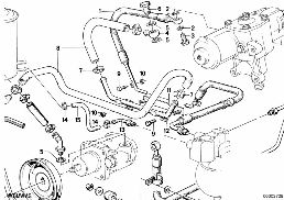 HYDRO STEERING-OIL PIPES diagram for BMW 7 Series E23 728