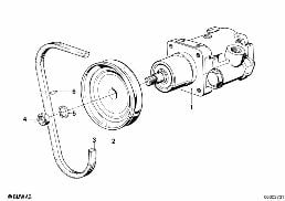 HYDRO STEERING-VANE PUMP/SINGLE PARTS diagram for BMW 7 Series E23 728