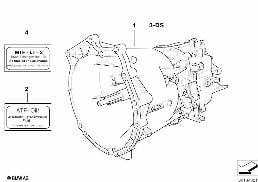Handgesch.versnellingsbak S5D...Z diagram for BMW 5 Series E34 525ix