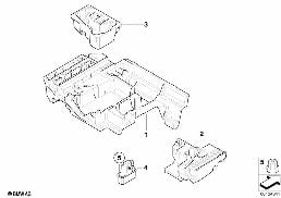 Obudowa wgłębienia bagażnika diagram for BMW X3 E83 LCI 2.0d