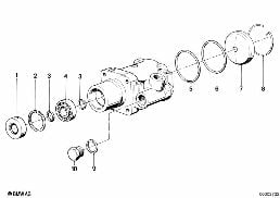 HYDRO STEERING-VANE PUMP/SINGLE PARTS diagram for BMW 7 Series E23 728