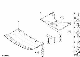 Aggregateunterschutz vorne diagram for BMW 7 Series E66 760Li