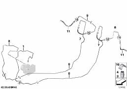 BRAKE PIPE REAR diagram for BMW 3 Series E93 LCI 330d