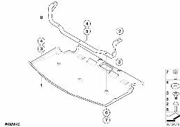 UNDERRIDE PORTECTION, FRONT diagram for BMW 5 Series E60 LCI 523Li