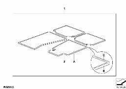 Ind. wykł. podłog., taśma opas. ze skóry diagram for BMW 7 Series E65 745i