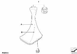 Individual Schaltknopf/Balg beleuchtet diagram for BMW 3 Series E46 M3