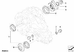 SINGLE PARTS F TRANSFER CASE LWX 500 diagram for BMW X5 E53 4.4i