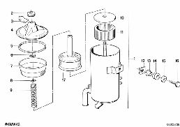 OIL CARRIER / SINGLE PARTS diagram for BMW 5 Series E28 M535i