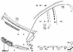 EXTERIOR TRIM / GRILL diagram for BMW 3 Series E46 318i