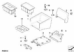 REAR CENTER CONSOLE diagram for BMW 3 Series E36 323i