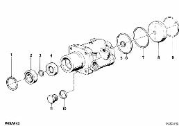 HYDRO STEERING-VANE PUMP/SINGLE PARTS diagram for BMW 7 Series E23 728