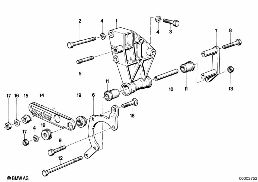 HYDRO STEERING-VANE PUMP/BEARING SUPPORT diagram for BMW 3 Series E30 318i