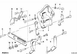 HYDRO STEERING-VANE PUMP/BEARING SUPPORT diagram for BMW 3 Series E30 325i