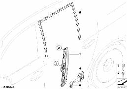 DOOR WINDOW LIFTING MECHANISM REAR