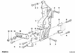 HYDRO STEERING-VANE PUMP/BEARING SUPPORT diagram for BMW 5 Series E28 M535i