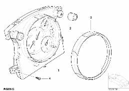 Zestaw wskaźników Chrono Paket diagram for BMW MINI R50 Cooper