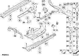 MISC. BODY PARTS/FLOOR PAN REAR diagram for BMW X5 E53 4.4i
