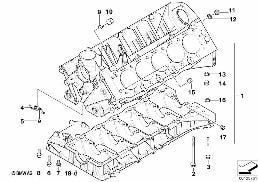 ENGINE BLOCK diagram for BMW 5 Series E61 LCI M5