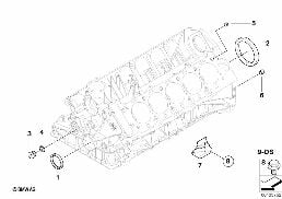 ENGINE BLOCK MOUNTING PARTS diagram for BMW 5 Series E61 LCI M5