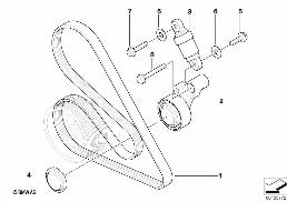 BELT DRIVE WATER PUMP/ALTERNATOR diagram for BMW 5 Series E61 LCI M5