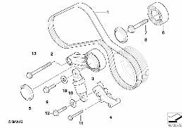 BELT DRIVE CLIMATE COMPRESSOR diagram for BMW 5 Series E61 LCI M5