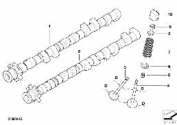 VALVE TIMING GEAR - CAM SHAFT diagram for BMW 5 Series E61 LCI M5