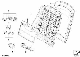 Κάθισμ.μπροστά-πλαίσ.πλάτης/πίσω τοίχωμα diagram for BMW 3 Series E46 316ti