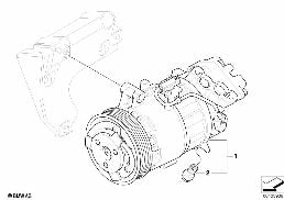 RP A/C COMPRESSOR diagram for BMW 3 Series E90 LCI 320i