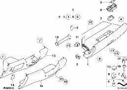 Schowek na rękawiczki diagram for BMW MINI R50 Cooper