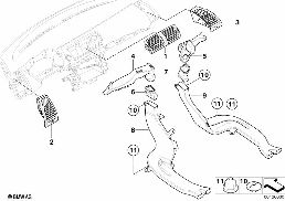 AIR OUTLET diagram for BMW 1 Series E82 M Coupé