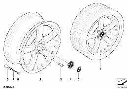 BMW COMPOSITE WHEEL, STAR SPOKE 179 diagram for BMW 5 Series E60 525d