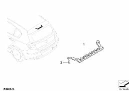 THIRD STOPLAMP diagram for BMW 1 Series E87 LCI 123d