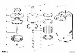 OIL CARRIER ASC+T/SINGLE PARTS diagram for BMW 8 Series E31 850Ci