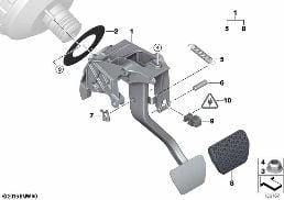 PEDAL ASSEMBLY diagram for BMW 3 Series E92 320i