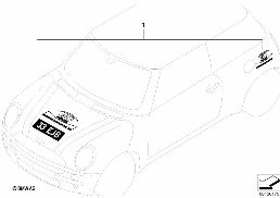 Folia Rallye Monte Carlo diagram for BMW MINI R50 Cooper