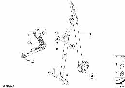 Pas bezpieczeństwa przedni, od 10/03 diagram for BMW MINI R50 Cooper