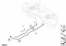フューエルライン/固定部品 diagram for BMW X3 E83 2.5i
