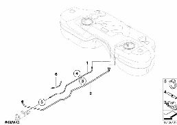 FUEL PIPES / MOUNTING PARTS diagram for BMW X3 E83 LCI 3.0d