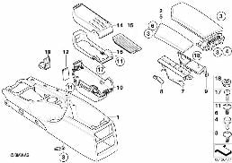 RETROFIT, ARMREST FRONT, MOVABLE diagram for BMW 5 Series E60 LCI 523Li
