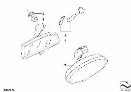 INTERIOR MIRROR diagram for BMW Z3 E36 1.9
