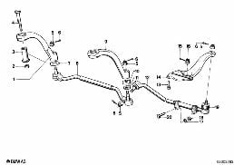 STEERING LINKAGE/TIE RODS diagram for BMW 5 Series E12 520