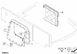REAR SEAT SKI BAG diagram for BMW 6 Series E64 630i