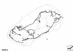 MAIN WIRING HARNESS diagram for BMW 1 Series E87 LCI 118d