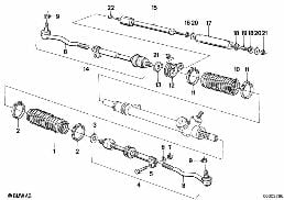 STEERING LINKAGE/TIE RODS diagram for BMW 3 Series E30 318i