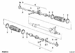 STEERING LINKAGE/TIE RODS diagram for BMW 3 Series E30 325i