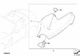 Recouvrement de capote diagram for BMW Z4 E85 2.5i