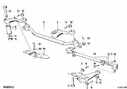 STEERING LINKAGE/TIE RODS diagram for BMW 5 Series E28 M535i