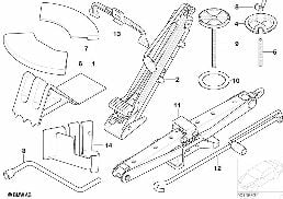 Utensili di bordo/Cricco diagram for BMW X5 E53 4.6is